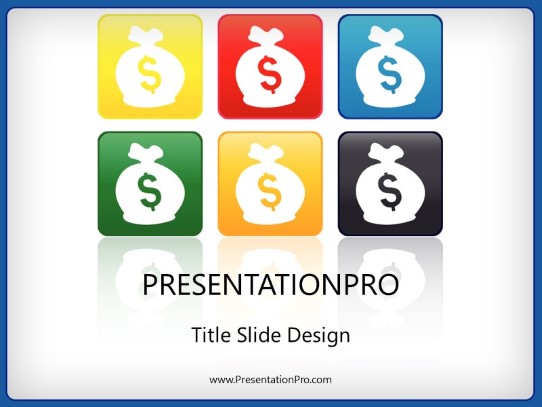Money Bags PowerPoint Template title slide design