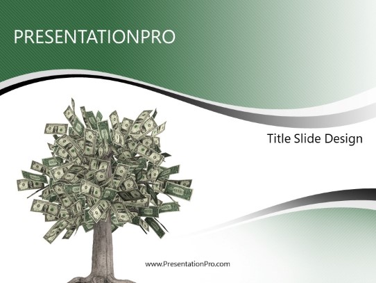 money tree PowerPoint Template title slide design