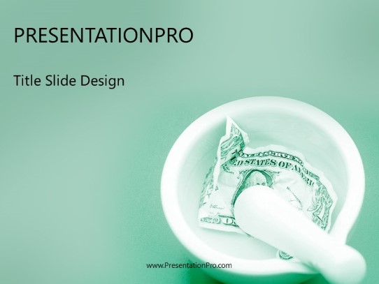 Mortar Money PowerPoint Template title slide design
