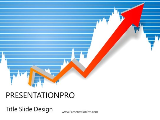 Trend Up PowerPoint Template title slide design