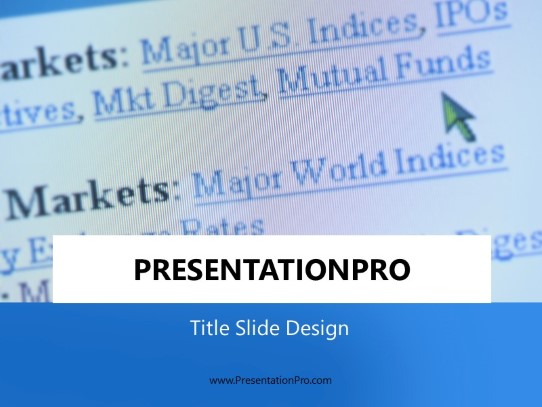 Web Finance 2 PowerPoint Template title slide design