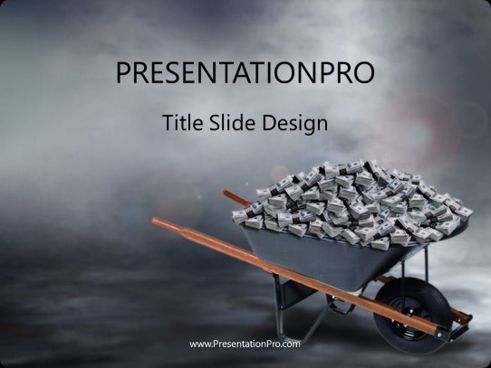 Cashncarry PowerPoint Template title slide design