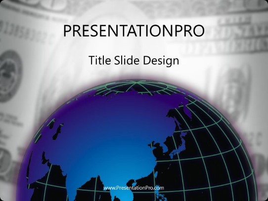 Globedollar PowerPoint Template title slide design