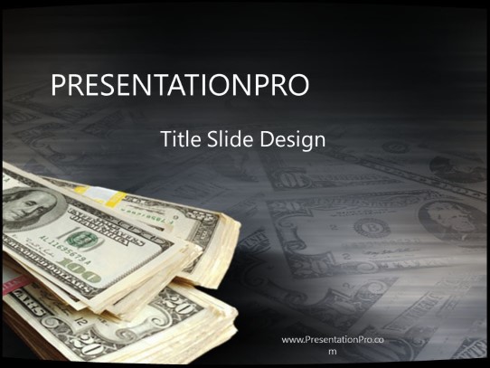 Justcash PowerPoint Template title slide design