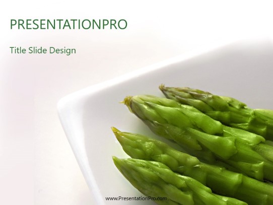 Aparagus PowerPoint Template title slide design