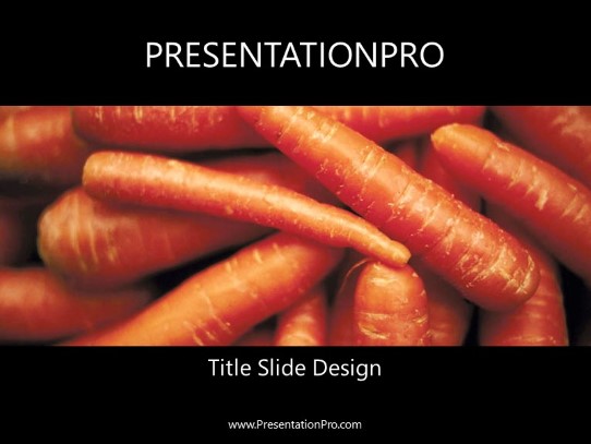 Carrots PowerPoint Template title slide design