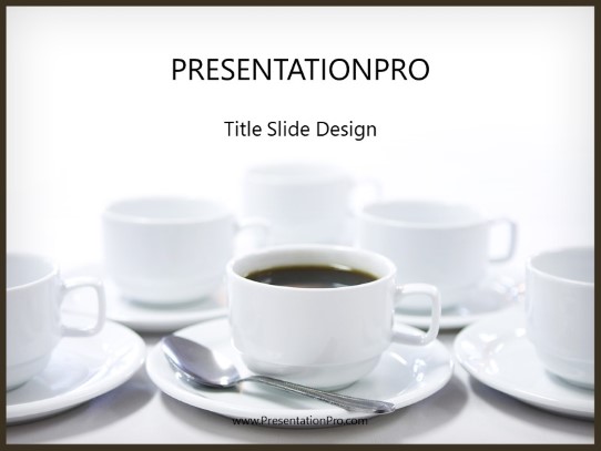 Coffee Service PowerPoint Template title slide design