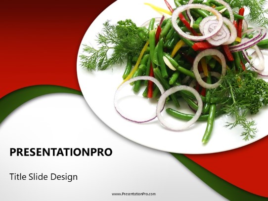 Entree Salad PowerPoint Template title slide design