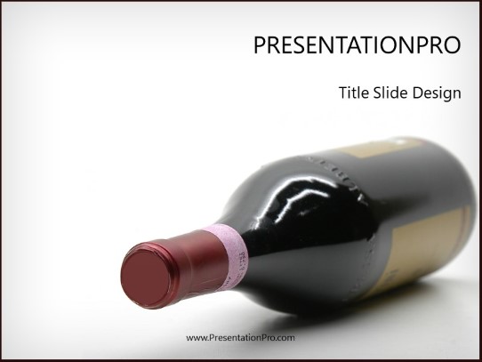 Fine Wine PowerPoint Template title slide design