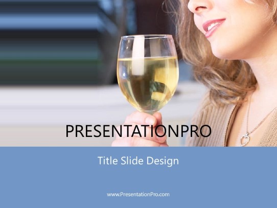 Glass Of White PowerPoint Template title slide design