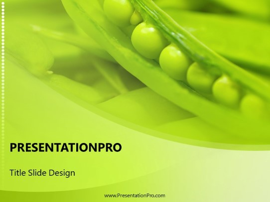 Peas In A Pod PowerPoint Template title slide design