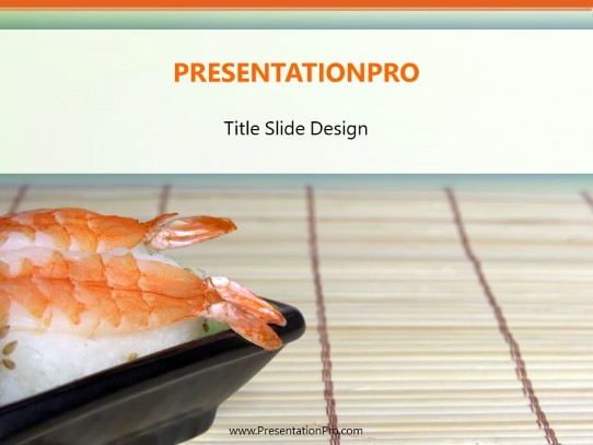 Prawn PowerPoint Template title slide design