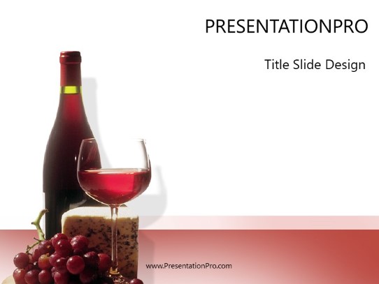 Wine N Cheese PowerPoint Template title slide design