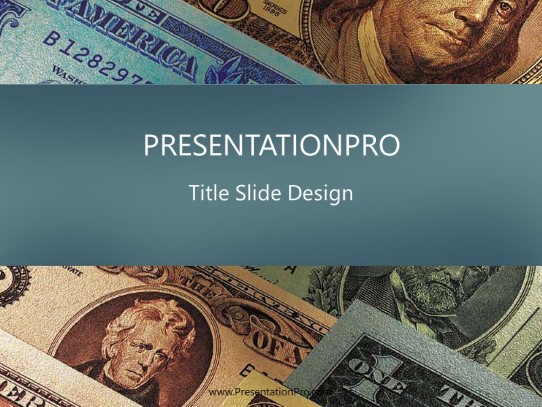 Cash PowerPoint Template title slide design