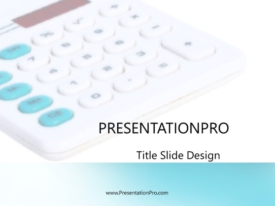 Add It Teal PowerPoint Template title slide design