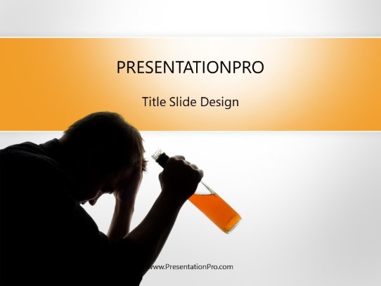 Alcohol Addiction PowerPoint Template title slide design