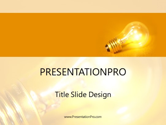 Bulb Brite PowerPoint Template title slide design