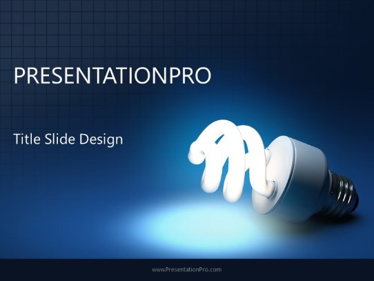 CFL Lightbulb PowerPoint Template title slide design