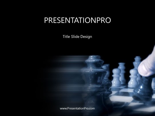 Chess1 PowerPoint Template title slide design