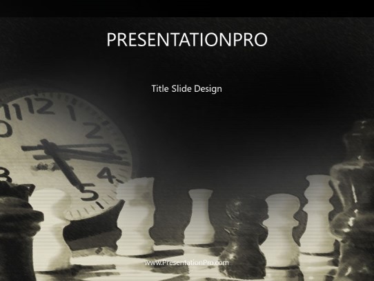 Chess2 PowerPoint Template title slide design