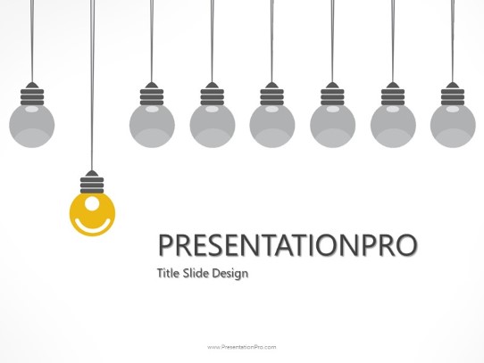 Light Bulbs 02 PowerPoint Template title slide design