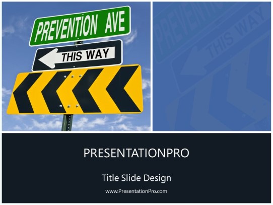Prevention Way PowerPoint Template title slide design