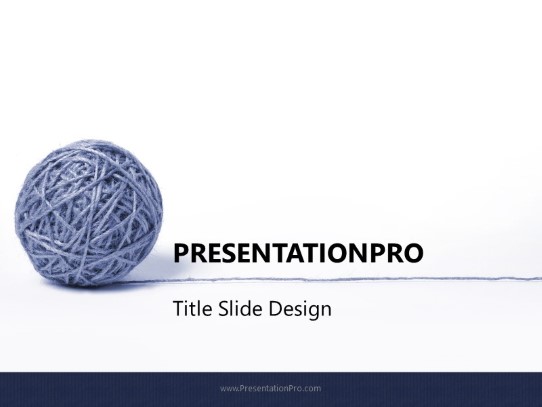 String Ball PowerPoint Template title slide design