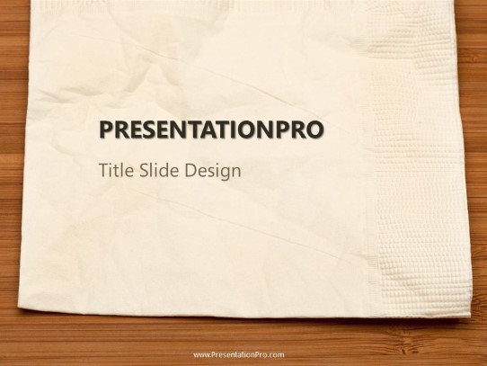 Table Napkin PowerPoint Template title slide design