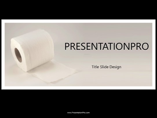 Toliet Paper PowerPoint Template title slide design