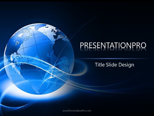 Abstract Globe PowerPoint Template title slide design