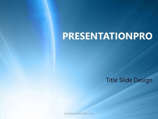Abstract Planet PowerPoint Template title slide design