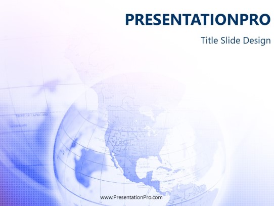 Blu Globe PowerPoint Template title slide design