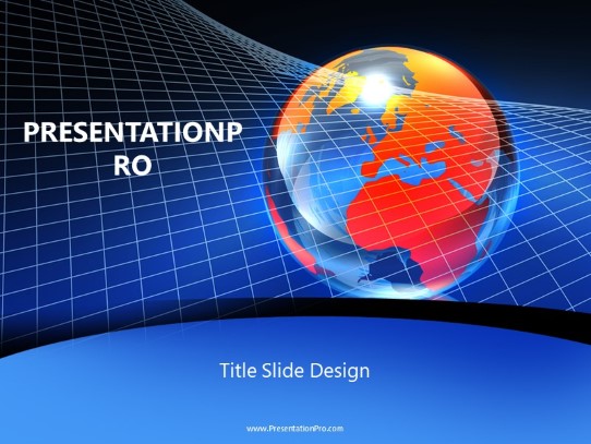 Bright Global Wireframe PowerPoint Template title slide design