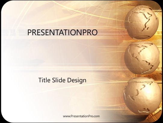 Clay Globes PowerPoint Template title slide design