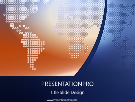 Dot World PowerPoint Template title slide design