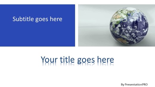 Earth Revolving Widescreen PowerPoint Template title slide design