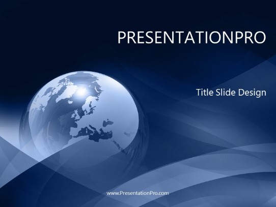 Europe Abstract Blue2 PowerPoint Template title slide design