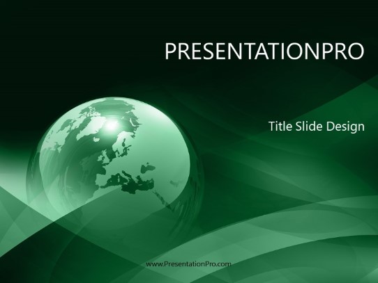 Europe Abstract Green PowerPoint Template title slide design