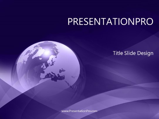 Europe Abstract Purple PowerPoint Template title slide design