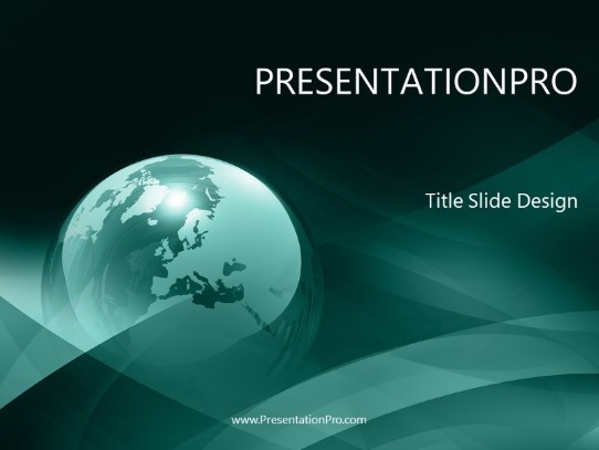 Europe Abstract Teal PowerPoint Template title slide design