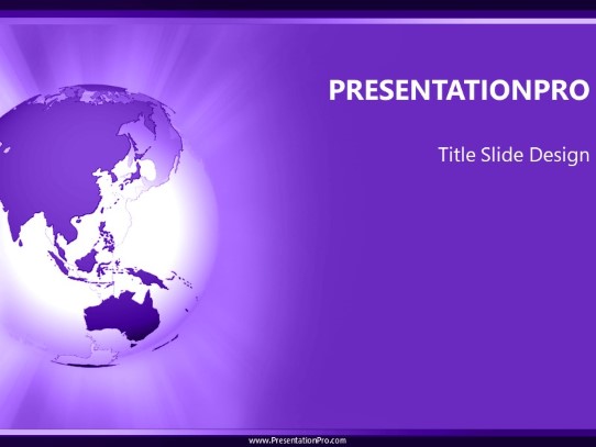Fareast Rays Purple PowerPoint Template title slide design