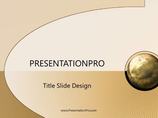 Geom Orange PowerPoint Template title slide design