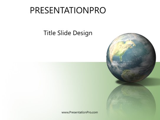 Glass Green PowerPoint Template title slide design