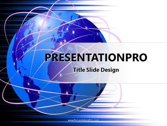 Global Communications PowerPoint Template title slide design