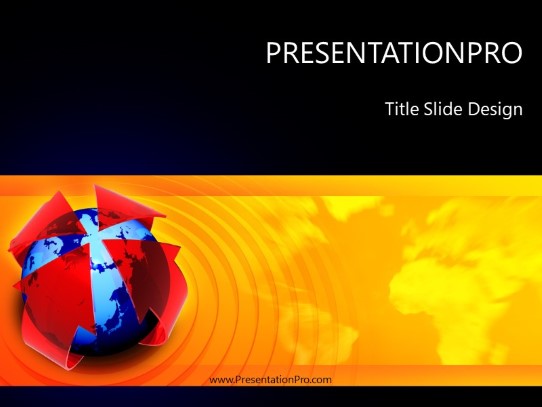 Global Ripple Effect PowerPoint Template title slide design