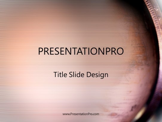 Globe2 PowerPoint Template title slide design