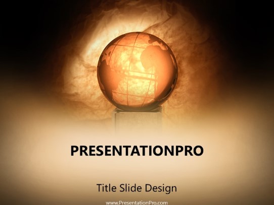 Globe Glow PowerPoint Template title slide design