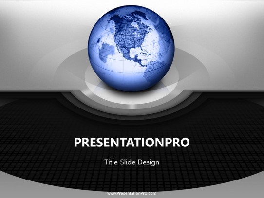 Globular Circles Blue PowerPoint Template title slide design