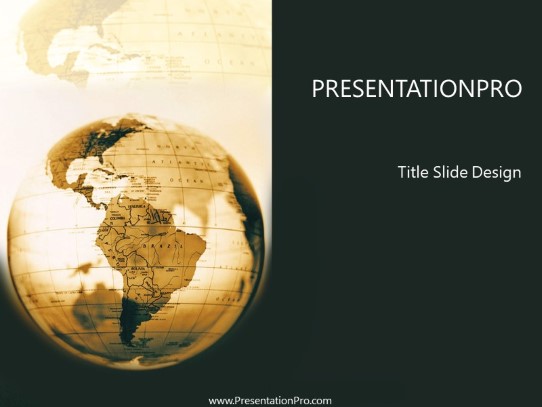 Globular Gold PowerPoint Template title slide design