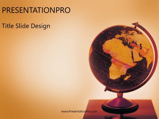 Goes Round Orange PowerPoint Template title slide design